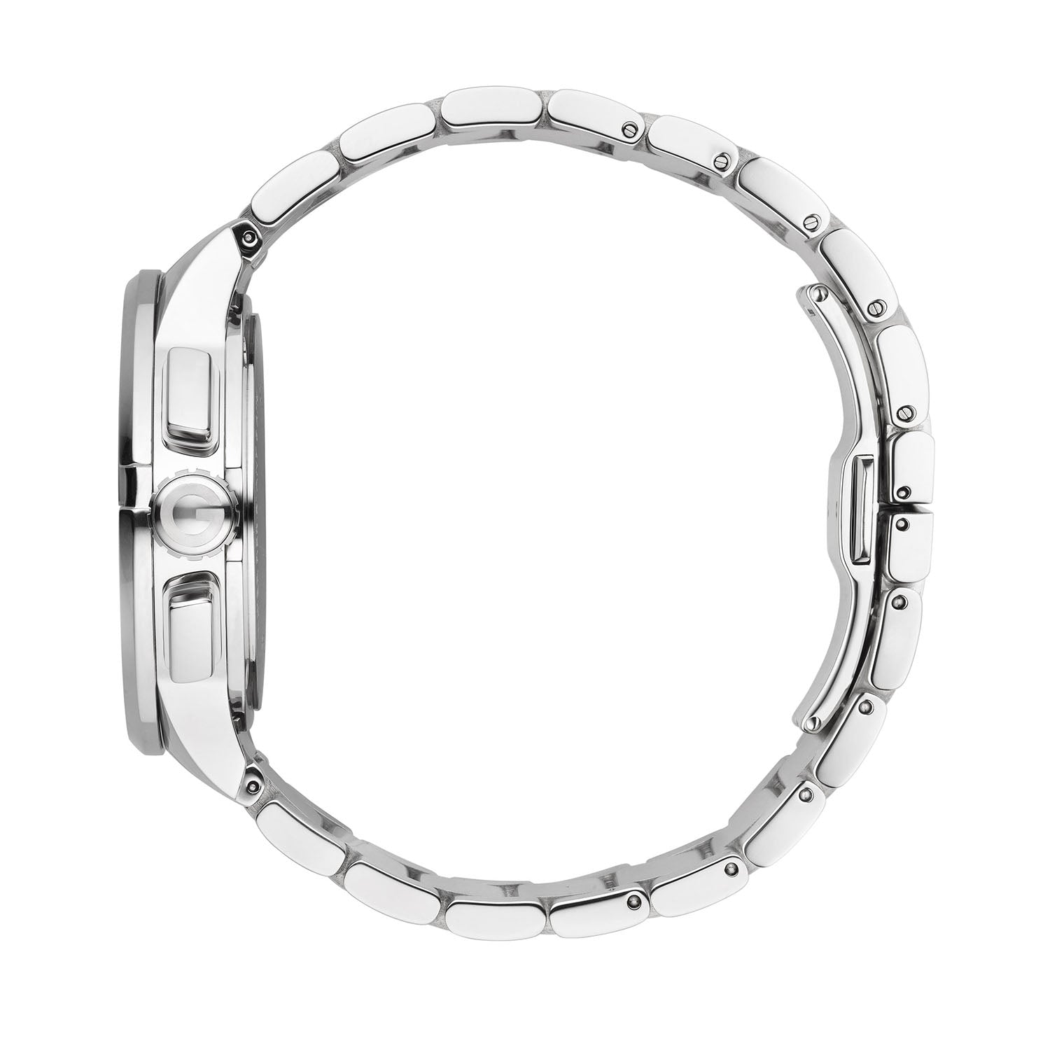 Gucci G-Chrono Quartz 44mm Stainless Steel Black Dial Bracelet Watch - Berry's Jewellers