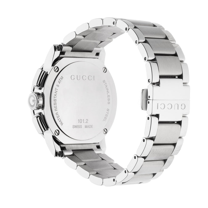 Gucci G-Chrono Quartz 44mm Stainless Steel Black Dial Bracelet Watch - Berry's Jewellers