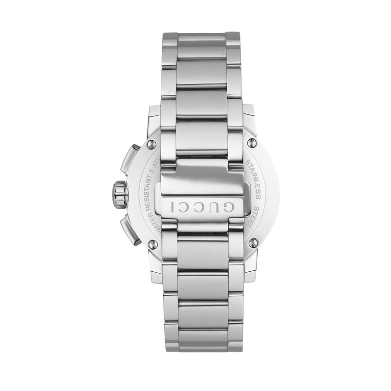 Gucci G-Chrono Quartz 44mm Stainless Steel Black Dial Bracelet Watch - Berry's Jewellers