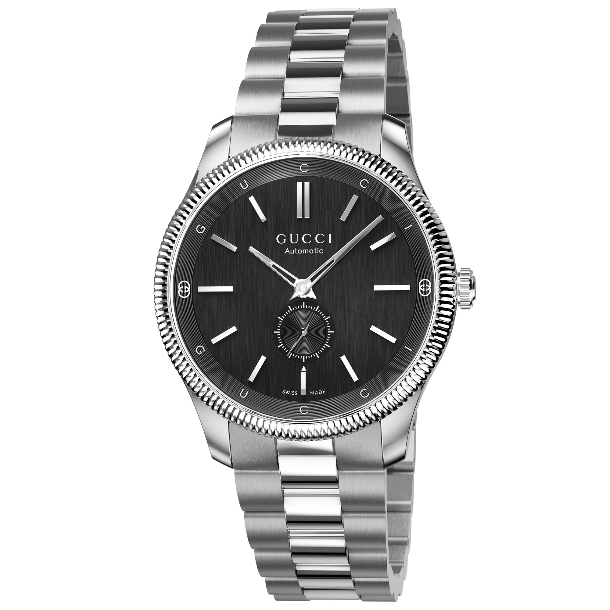 G-Timeless Automatic 40mm Stainless Steel Black Dial Bracelet Watch