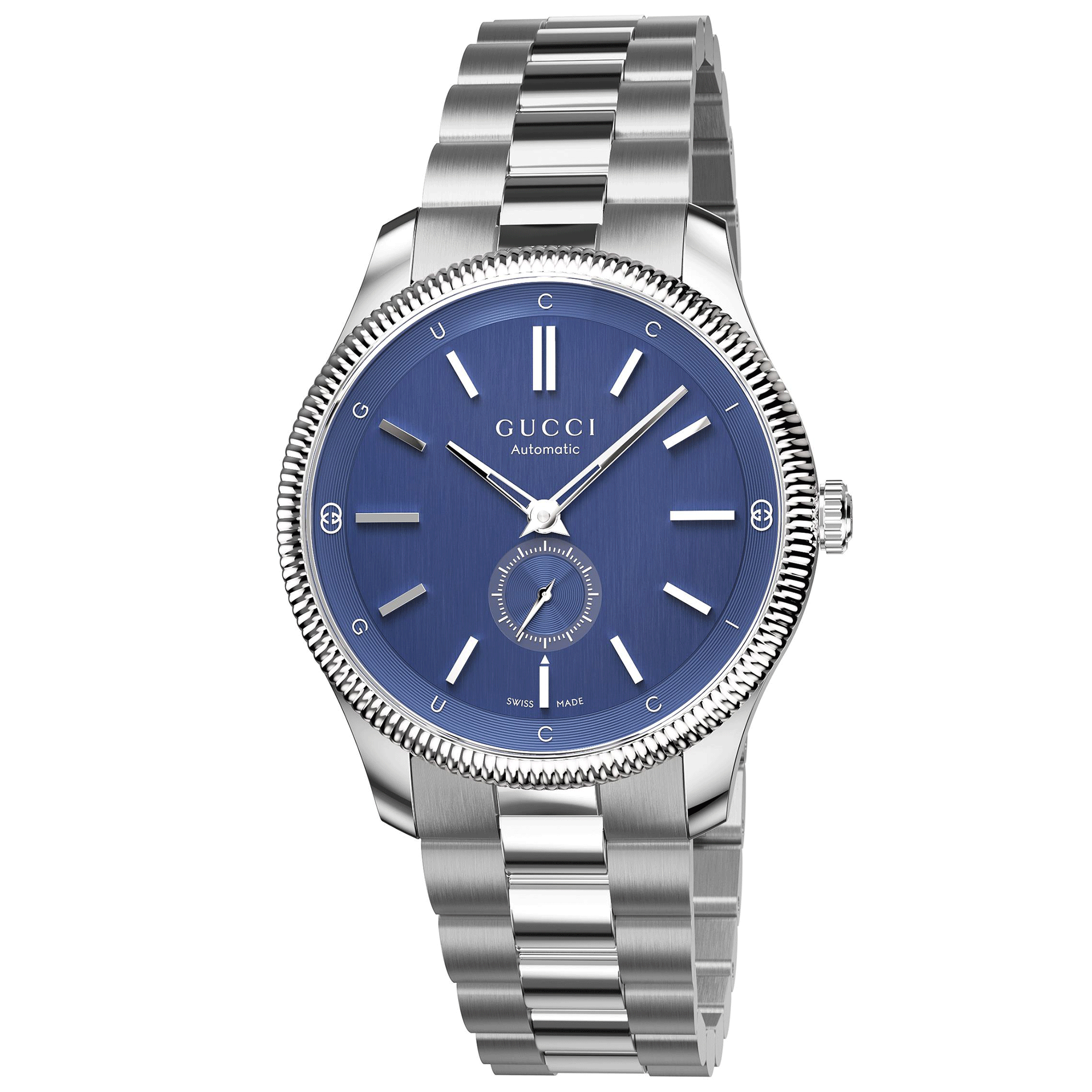 G-Timeless Automatic 40mm Stainless Steel Blue Dial Bracelet Watch
