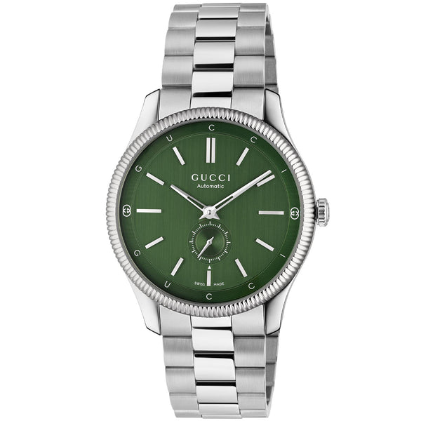 G-Timeless Automatic 40mm Stainless Steel Green Dial Bracelet Watch