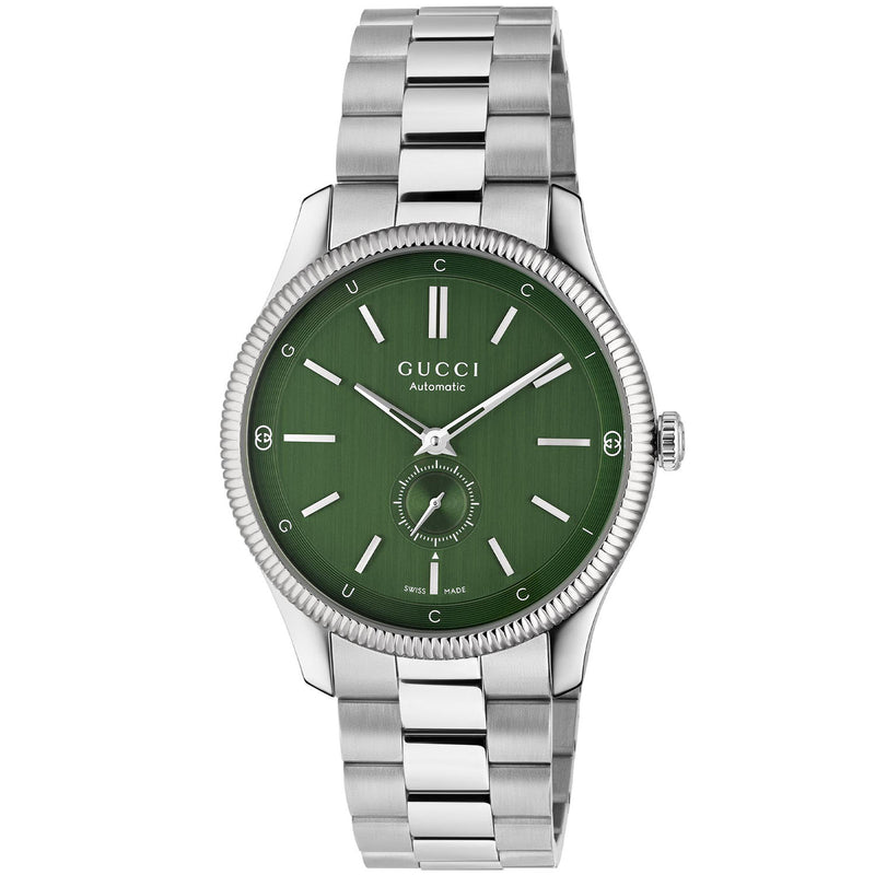 G-Timeless Automatic 40mm Stainless Steel Green Dial Bracelet Watch