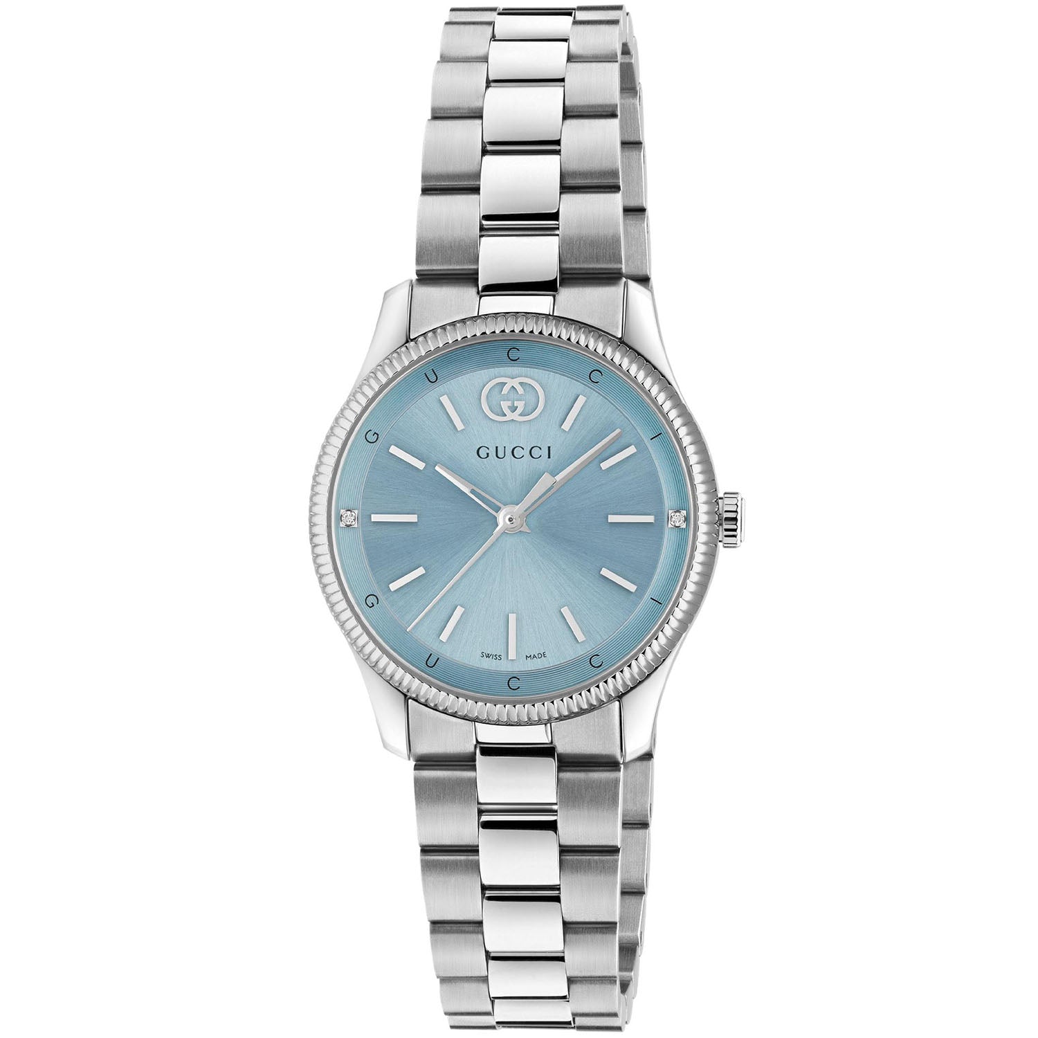 G-Timeless Quartz 29mm Stainless Steel Blue Dial Bracelet Watch