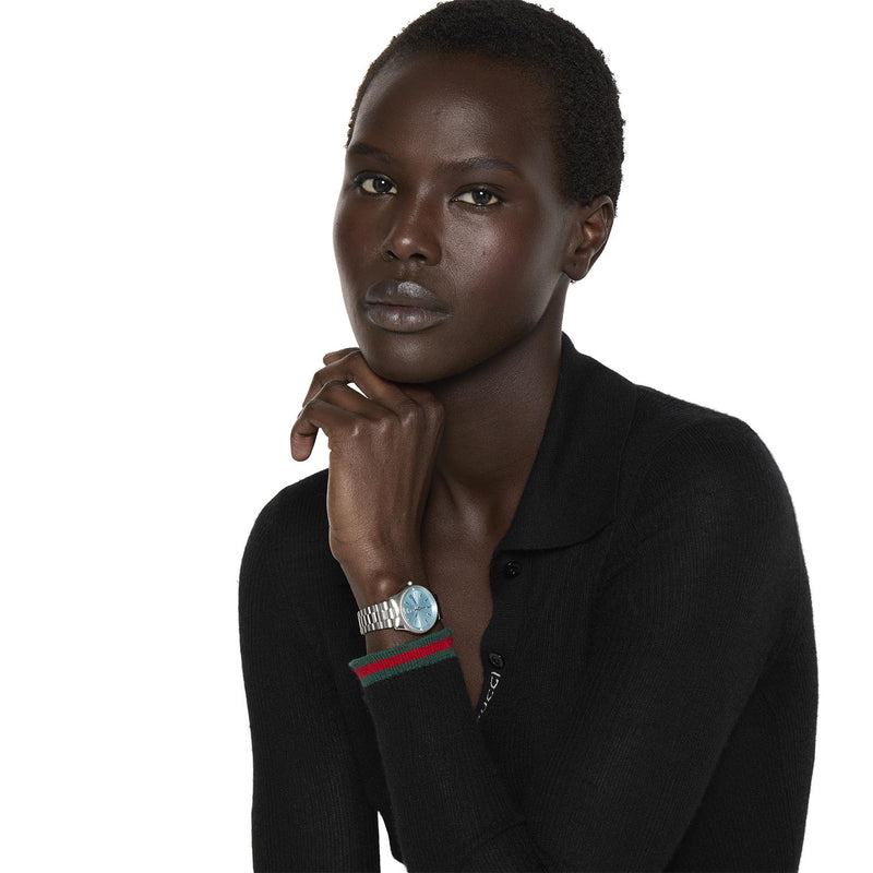 G-Timeless Quartz 29mm Stainless Steel Blue Dial Bracelet Watch