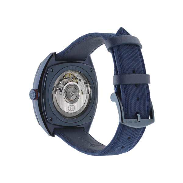 Gucci Gucci Interlocking 41mm Blue Dial Men's PVD Rubber Strap Watch - Berry's Jewellers