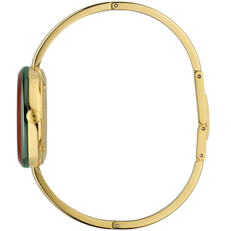 Play 28mm Gold Plated Quartz Bangle Watch With Interchangeable Bezel
