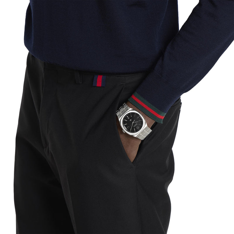 Gucci GUCCI 25H 40mm Black Dial Automatic Stainless Steel Bracelet Watch - Berry's Jewellers