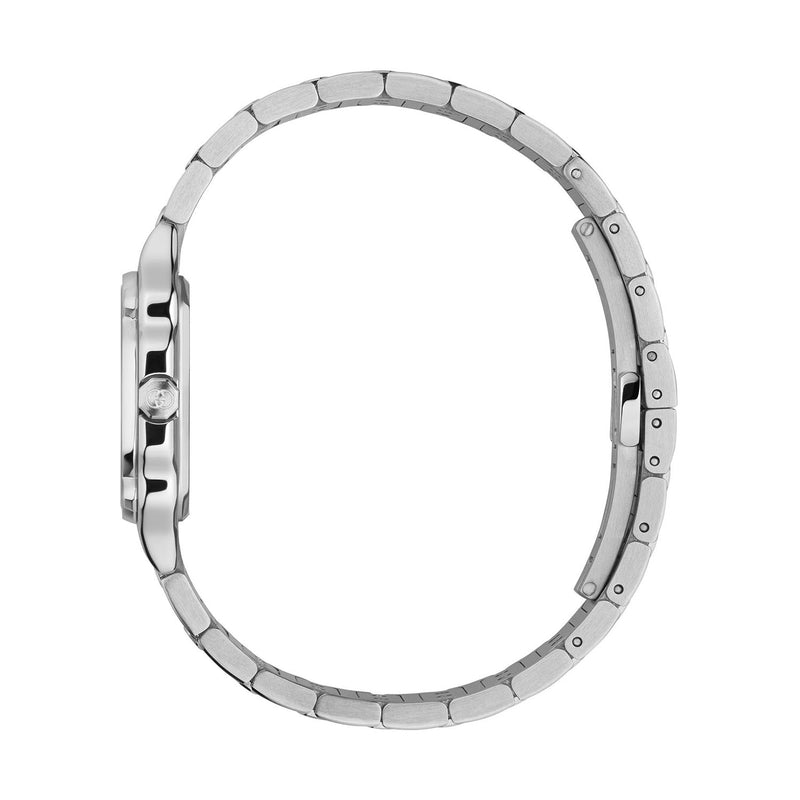 Gucci G-Flat Quartz Stainless Steel Burgundy Diamond Dial Bracelet Watch - Berry's Jewellers