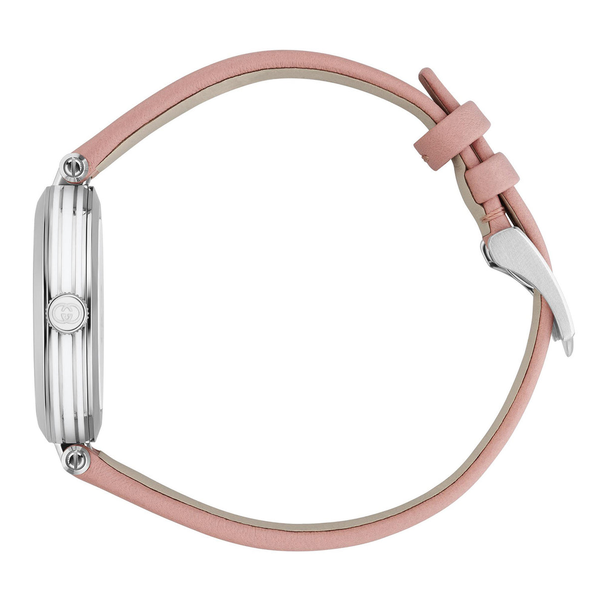 Model 2000 Quartz 30mm Stainless Steel Silver Dial Pink leather Strap Watch