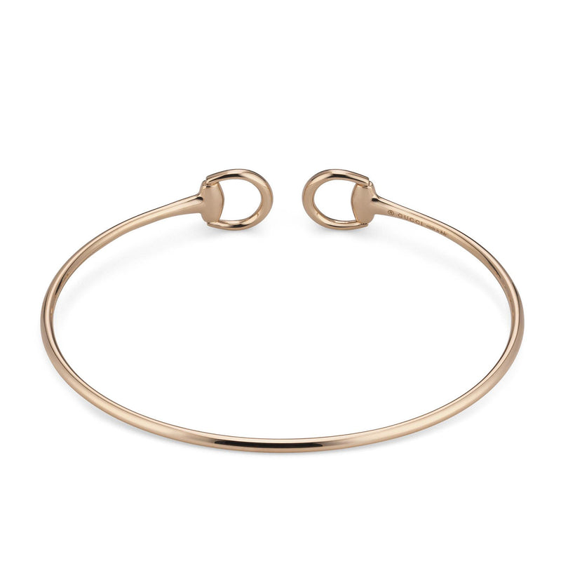 Gucci Gucci Horsebit 18ct Rose Gold Diamond Cuff Bangle - Berry's Jewellers
