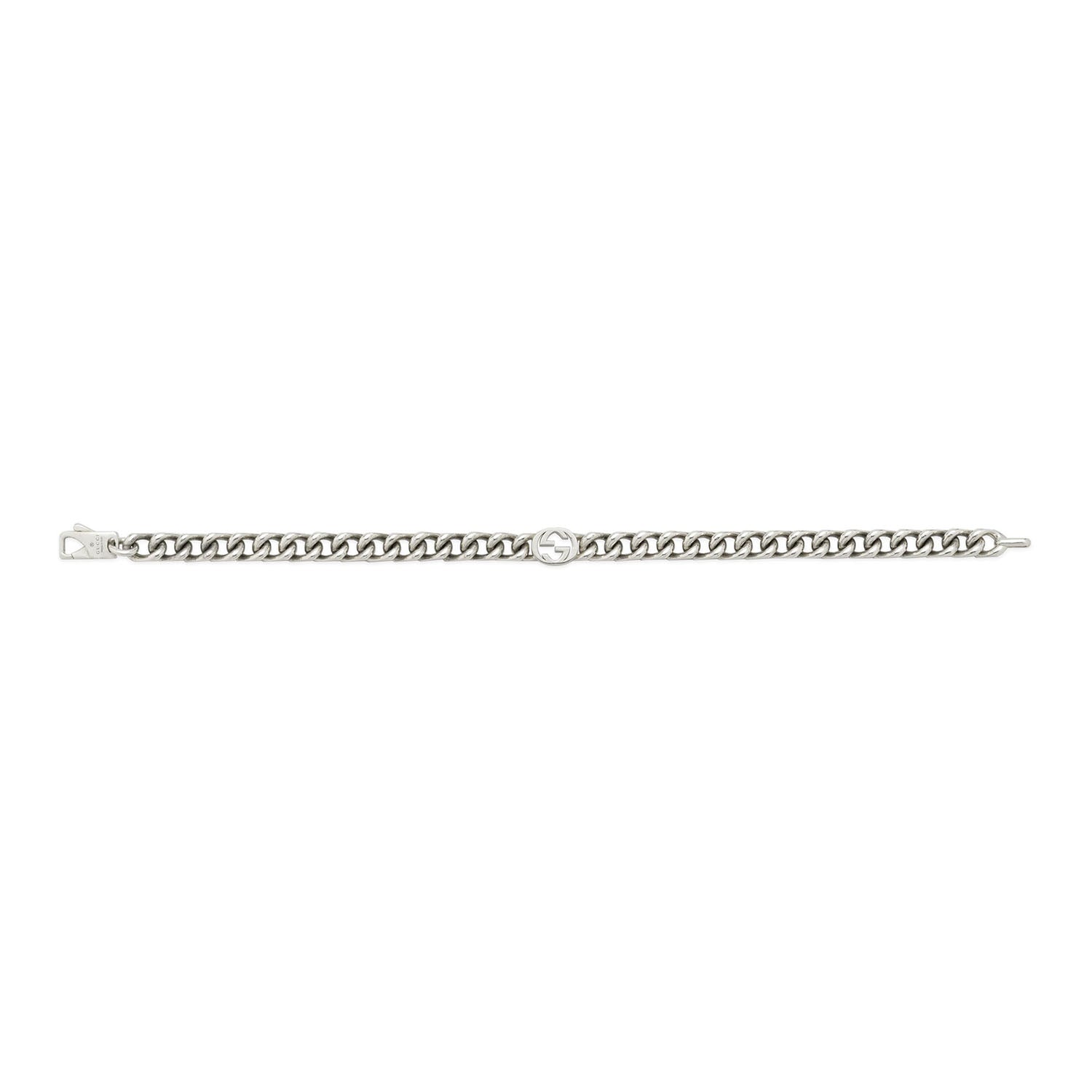Gucci Interlocking Sterling Silver Curb Chain Bracelet - Berry's Jewellers