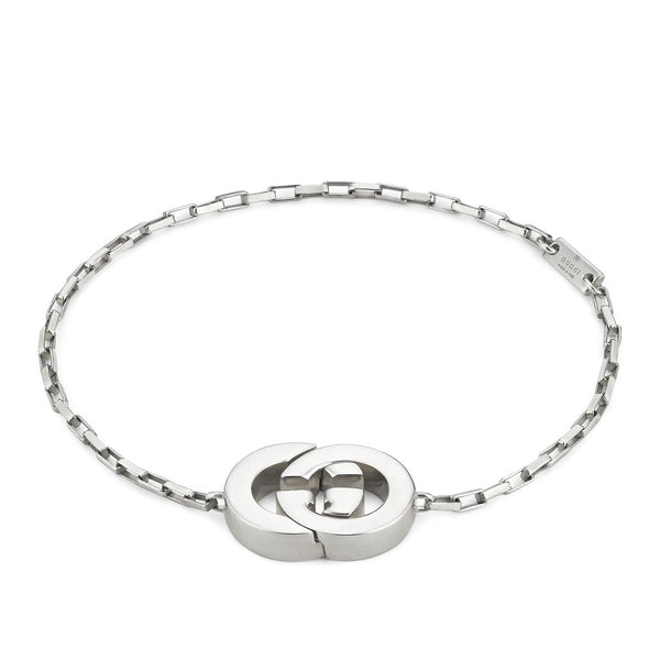 Interlocking Sterling Silver Logo Bracelet