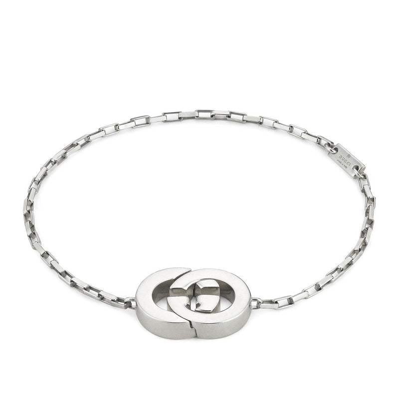 Interlocking Sterling Silver Logo Bracelet