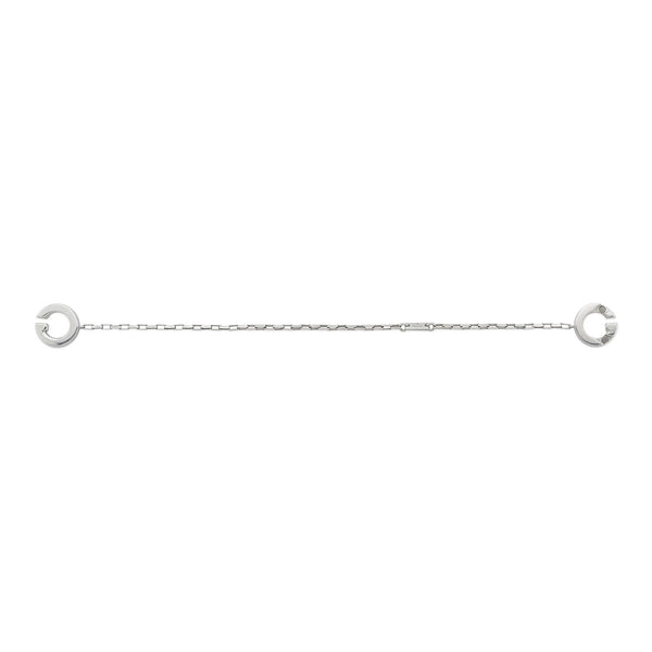 Interlocking Sterling Silver Logo Bracelet