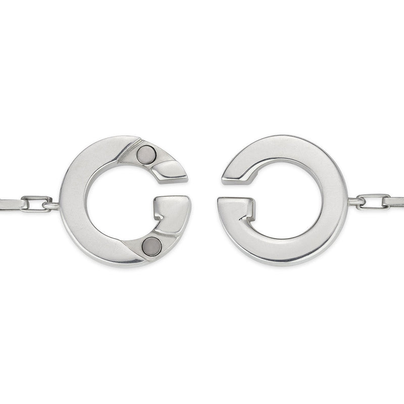 Interlocking Sterling Silver Logo Bracelet