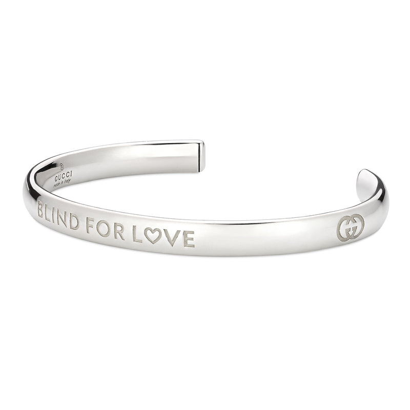 Gucci Blind For Love Sterling Silver Bangle - Berry's Jewellers