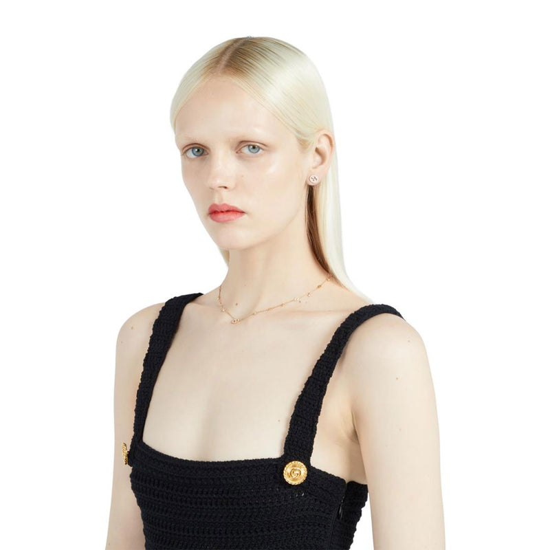 Gucci Interlocking 18ct Yellow Gold Diamond Necklace
