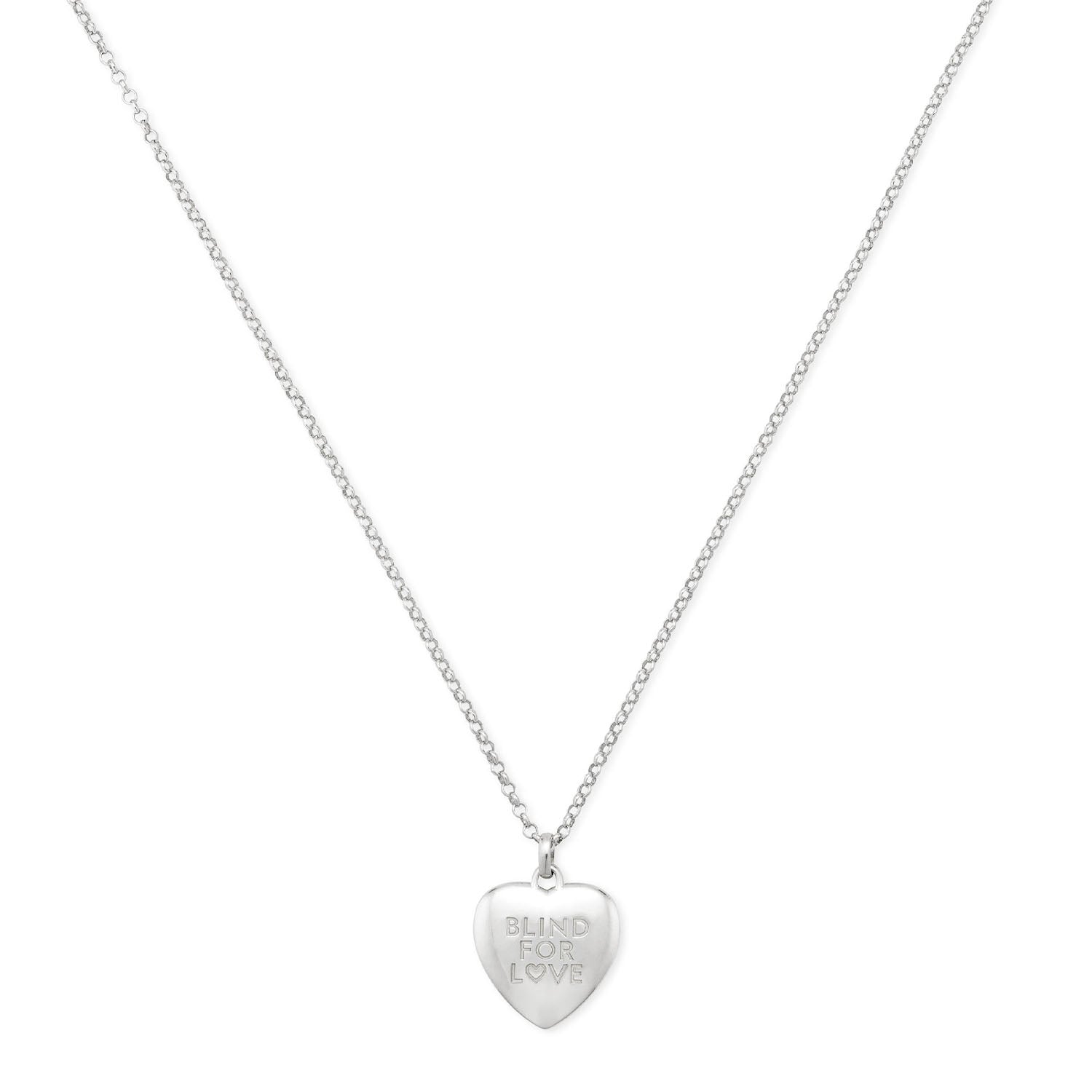 Gucci Blind For Love Heart Engraved 50cm Pendant - Berry's Jewellers