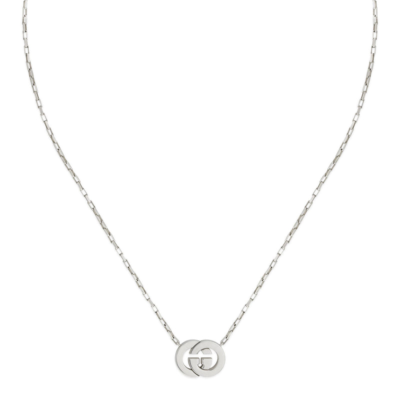 Gucci Interlocking Sterling Silver Logo 45cm Pendant - Berry's Jewellers