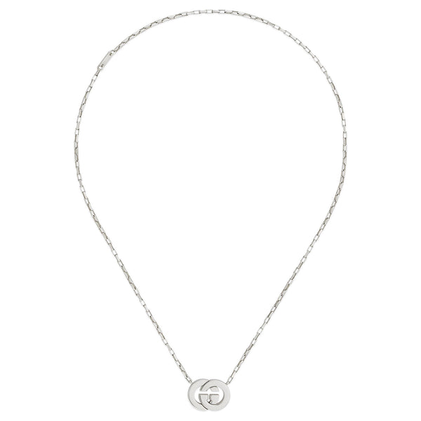 Interlocking Sterling Silver Logo 45cm Pendant