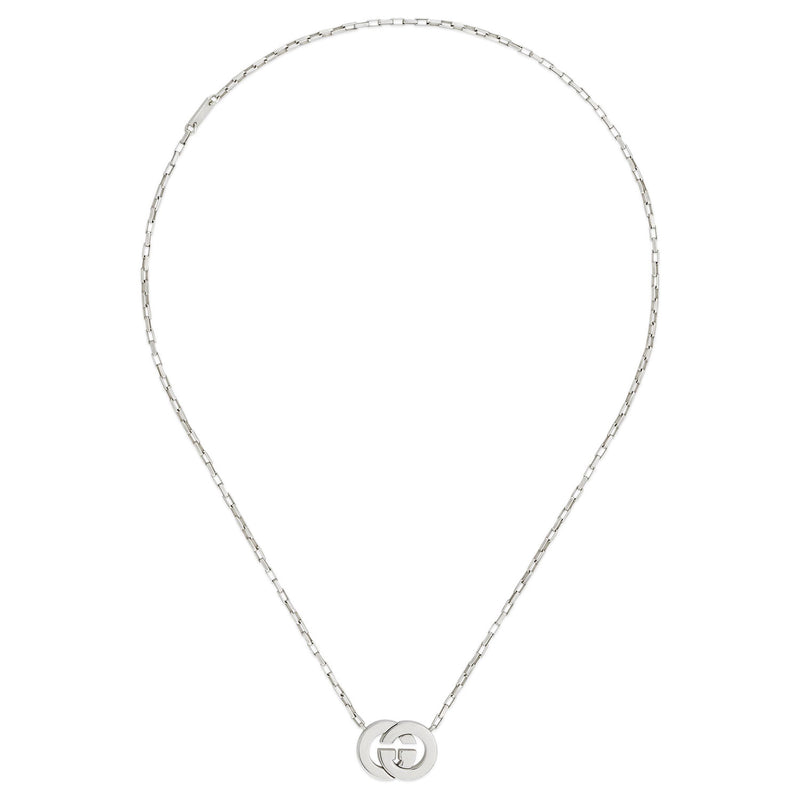 Gucci Interlocking Sterling Silver Logo 45cm Pendant - Berry's Jewellers