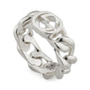 Gucci Sterling Silver Interlocking Chain Link 7mm Ring - Berry's Jewellers