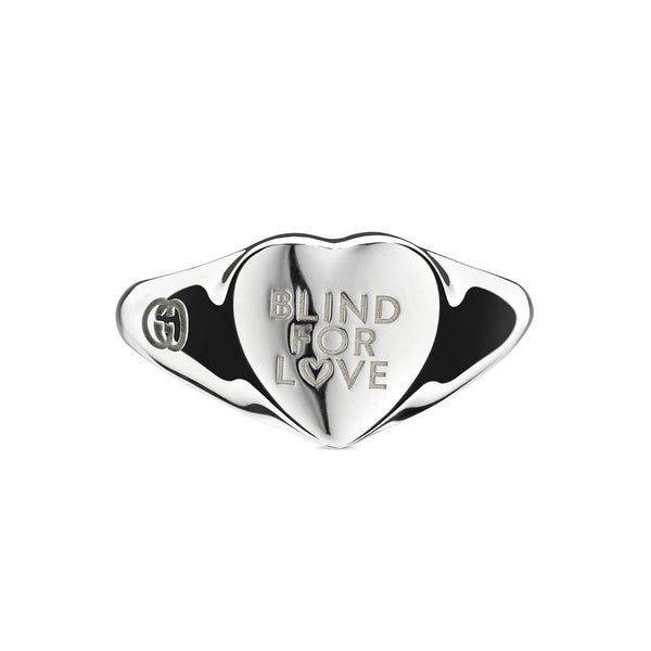 Blind For love Sterling Silver Heart Ring