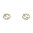 Gucci Interlocking 18ct Yellow Gold Diamond Stud Earrings