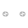 Interlocking 18ct White Gold Diamond Large Stud Earrings