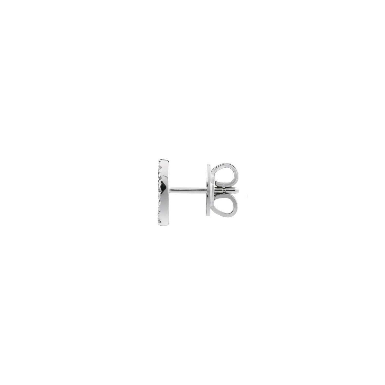 Interlocking 18ct White Gold Diamond Large Stud Earrings