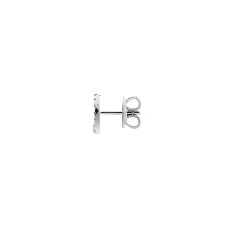 Interlocking 18ct White Gold Diamond Large Stud Earrings
