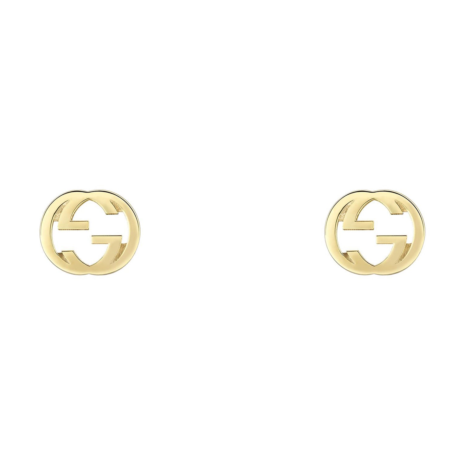 Gucci Interlocking 18ct Yellow Gold Large Stud Earrings