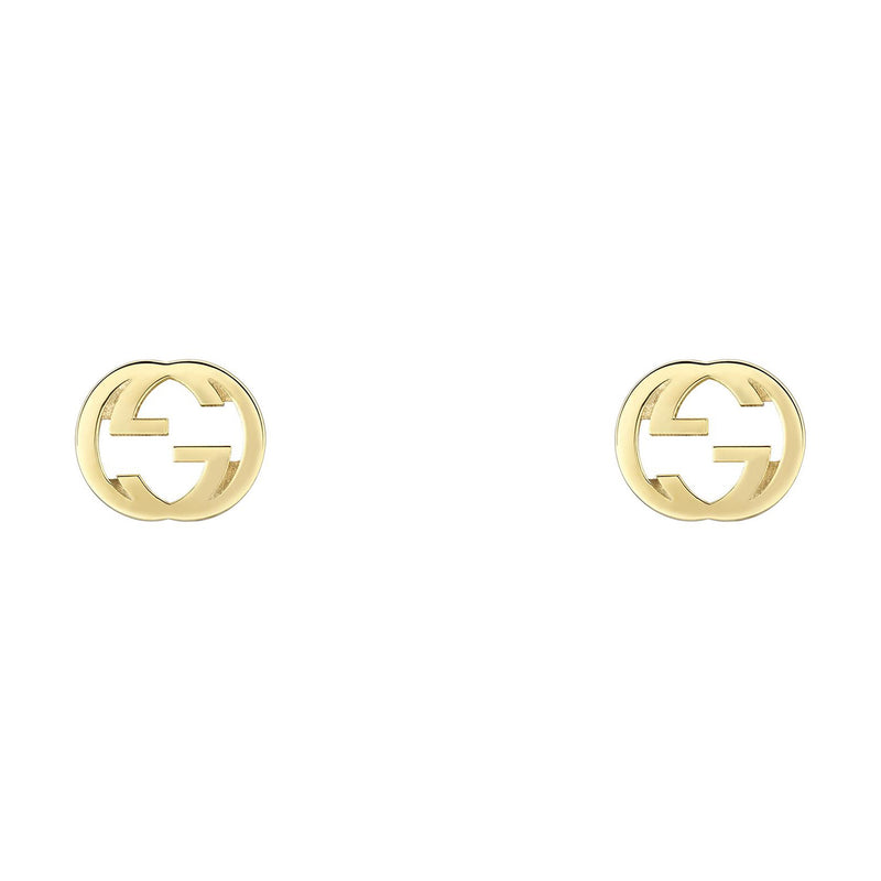 Gucci Interlocking 18ct Yellow Gold Large Stud Earrings