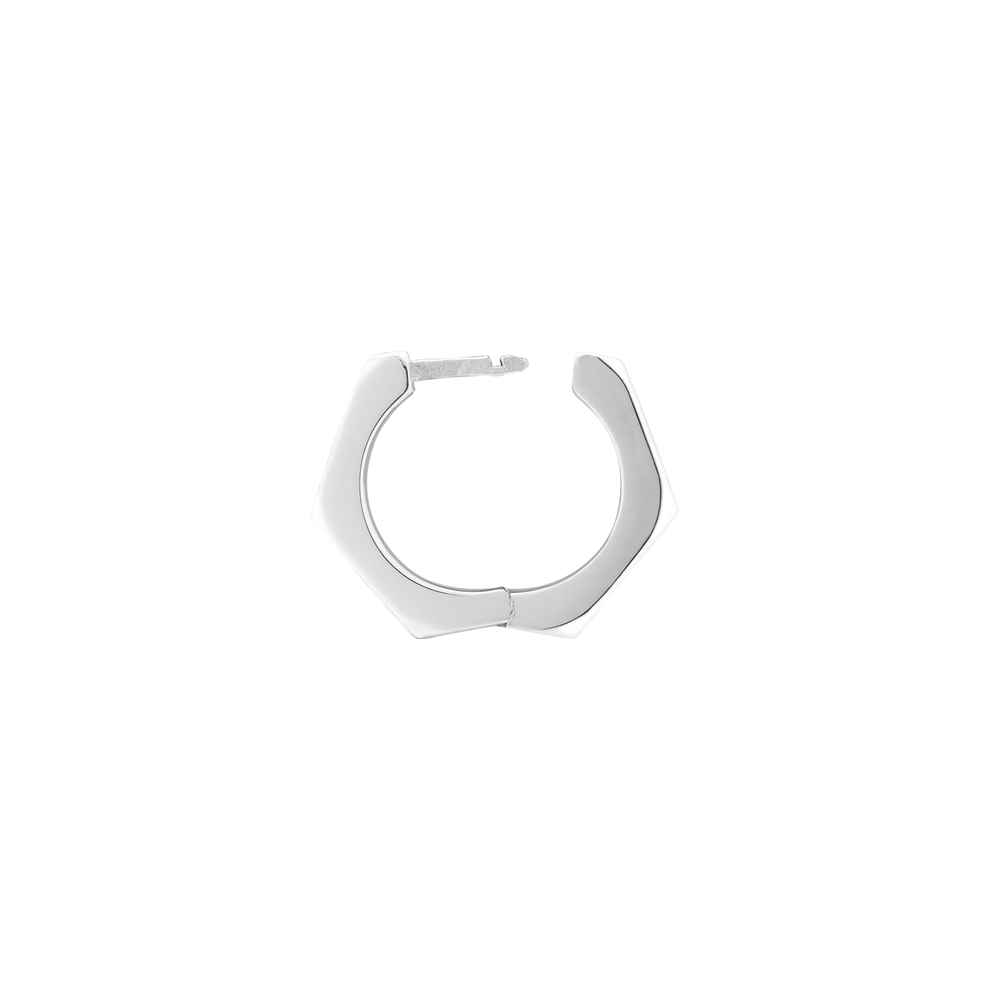 Gucci Sterling Silver Trademark Hoop Earrings