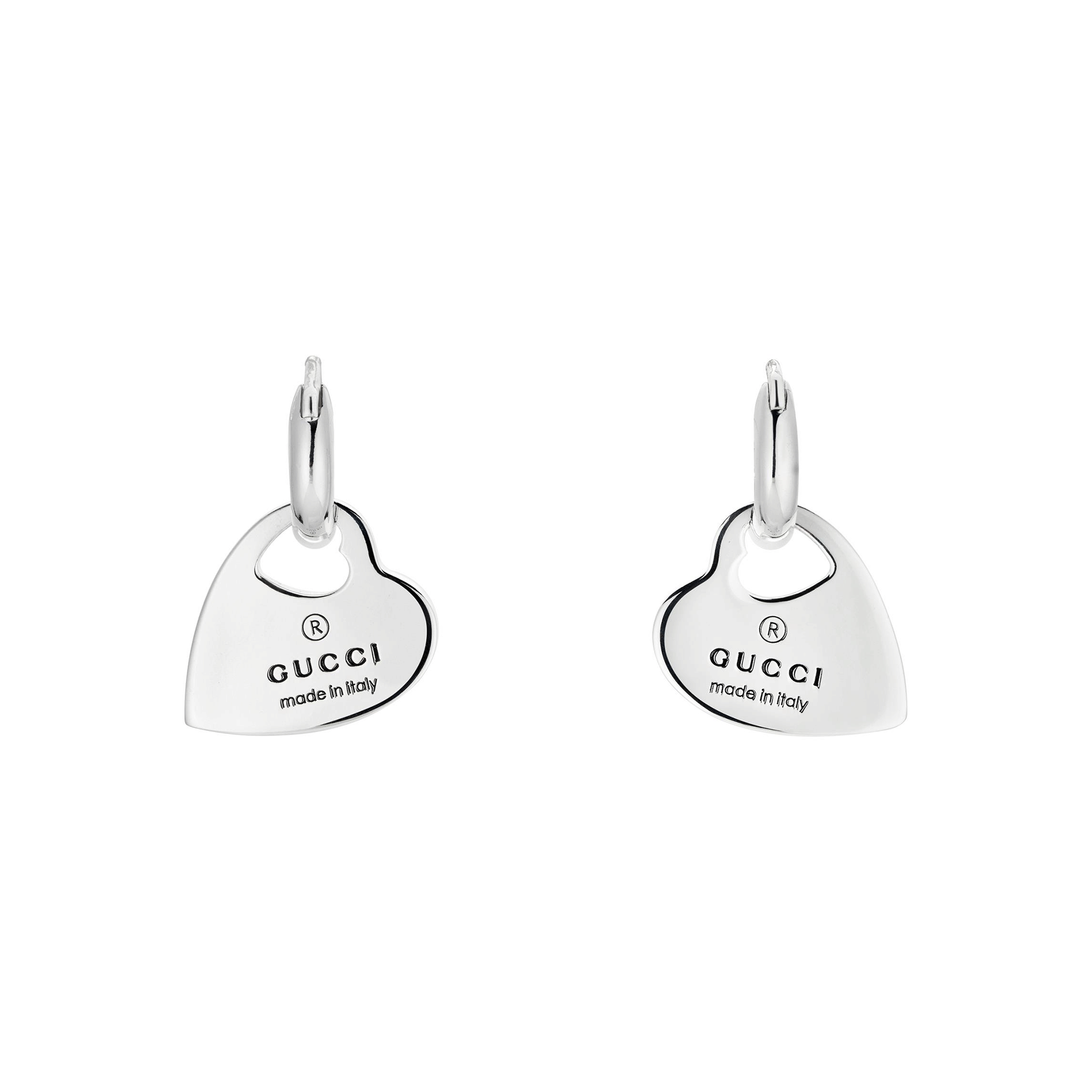 Trademark Sterling Silver Heart Hoop Earrings