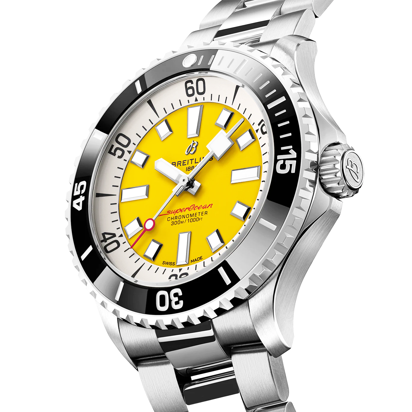 Superocean UK Edition 46mm Code Yellow Dial Men's Bracelet Watch