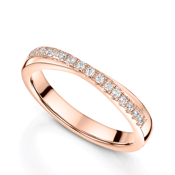 Berry's 18ct Rose Gold Diamond Cross Over Wedding Ring - Berry's Jewellers