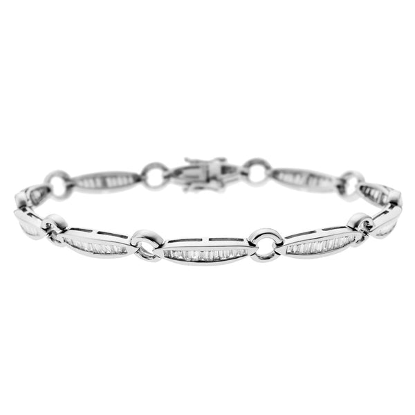Berry's 18ct White Gold Baguette Cut Diamond Bracelet - Berry's Jewellers