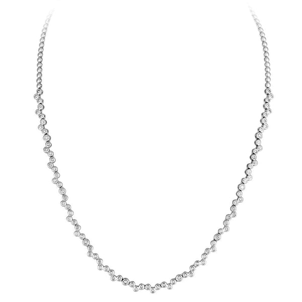 Berry's 18ct White Gold Brilliant Cut Diamond Set Necklet - Berry's Jewellers