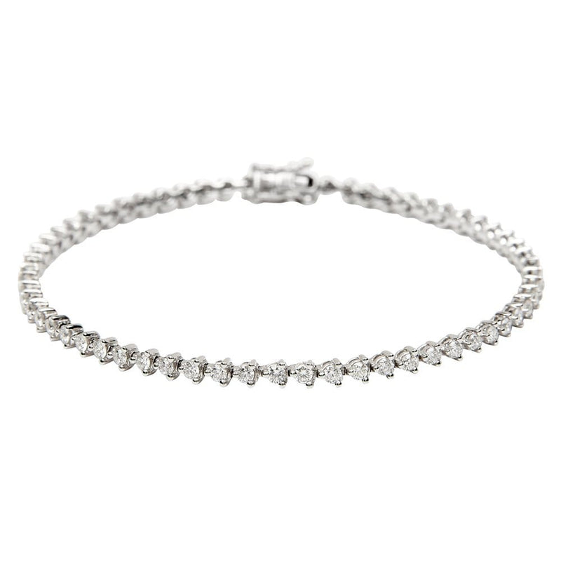 Berry's 18ct White Gold Brilliant Cut Diamond Tennis Bracelet - Berry's Jewellers