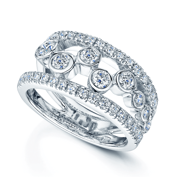 Berry's 18ct White Gold Diamond Bubble Dress Ring - Berry's Jewellers