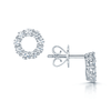Berry's 18ct White Gold Diamond Claw Set Circle Earrings - Berry's Jewellers