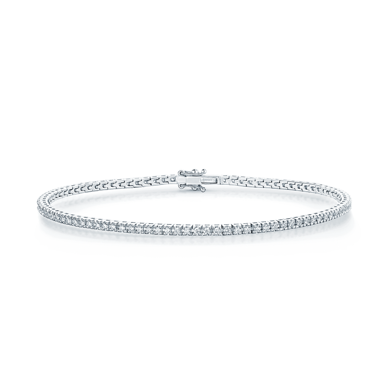 Berry's 18ct White Gold Diamond Claw Set Fine Tennis Bracelet - Berry's Jewellers