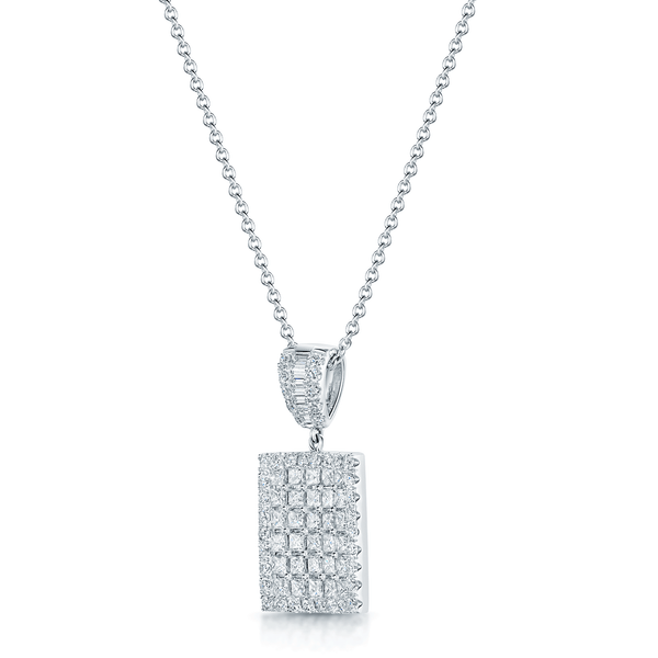 Berry's 18ct White Gold Diamond Grid Pendant - Berry's Jewellers