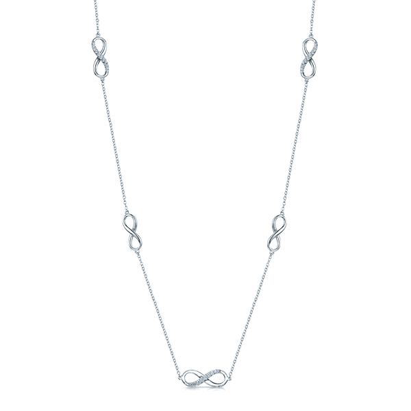 Berry's 18ct White Gold Diamond Infinity Necklace - Berry's Jewellers