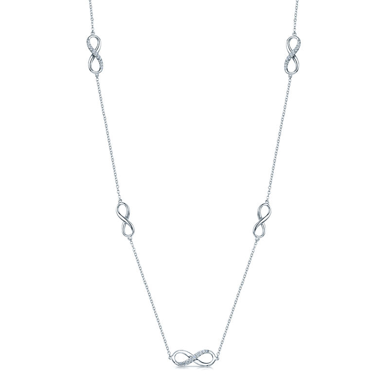 Berry's 18ct White Gold Diamond Infinity Necklace - Berry's Jewellers