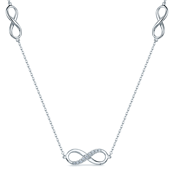 Berry's 18ct White Gold Diamond Infinity Necklace - Berry's Jewellers