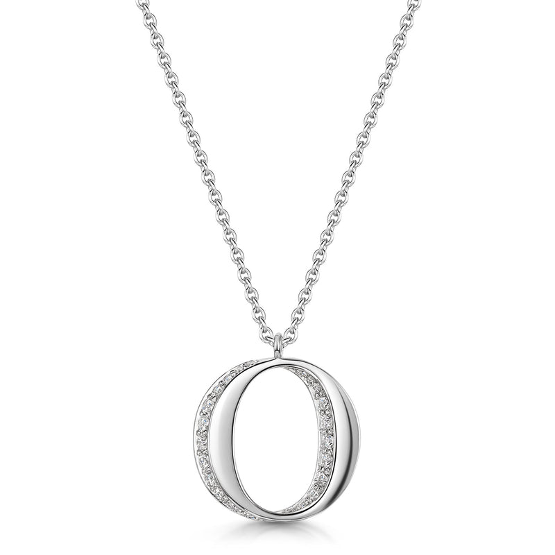 Berry's 18ct White Gold Diamond Initial Pendant & Chain - Berry's Jewellers