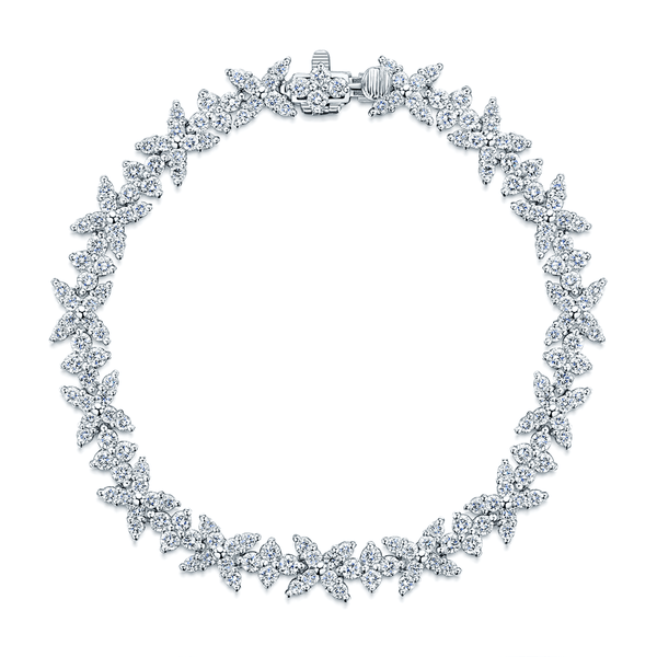 Berry's 18ct White Gold Diamond Snowflake Design Bracelet - Berry's Jewellers
